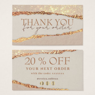 Shimmer zerrissenes Papier dank Discount-Karte
