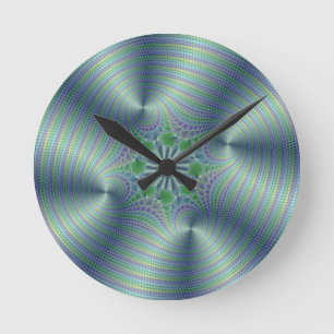 Shimmerine - Fraktal Art Runde Wanduhr
