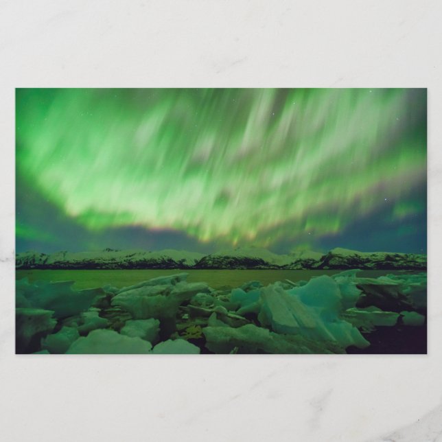 Shimmering Aurora Briefpapier (Vorderseite)