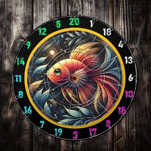 Shimmering Betta Dartboard Game Set Dartscheibe