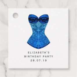 Shimmering Blue Velvet Debutante Geschenkanhänger