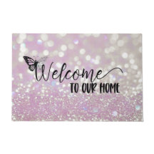 Shimmering Bokeh Willkommen Doormat