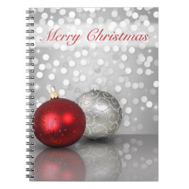 Shimmering Christmas Ornaments - Notebook Notizblock