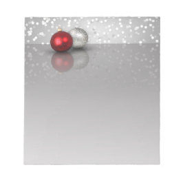Shimmering Christmas Ornaments - Notepad Notizblock