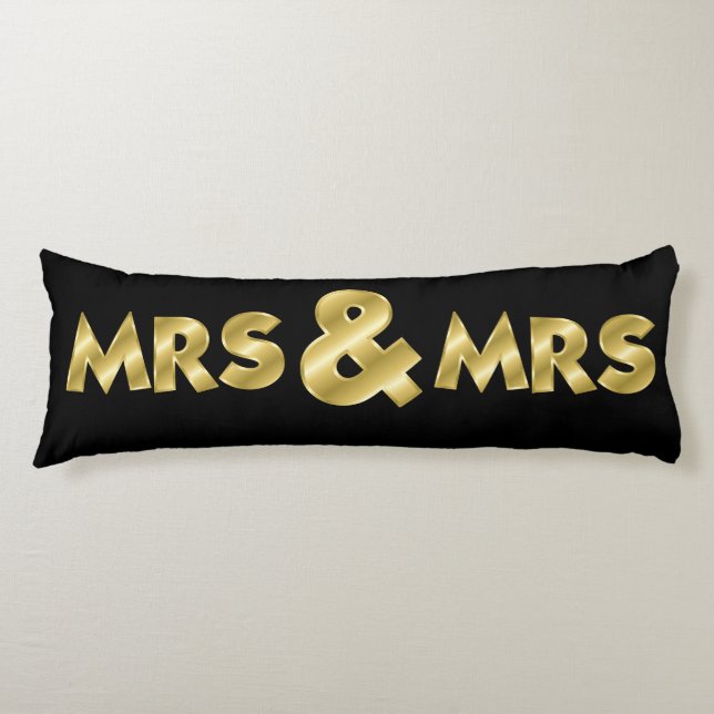 Shimmering Gold Mrs. & Mrs. Black Seitenschläferkissen (Vorderseite)