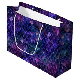 Shimmering Purple Ombre & Glitter Dragon Scales Große Geschenktüte