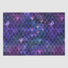 Shimmering Purple Ombre & Glitter Dragon Scales Seidenpapier