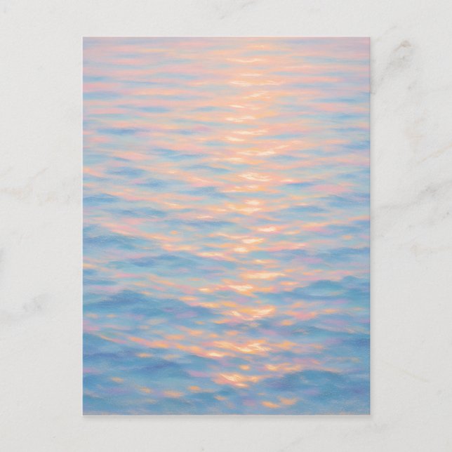 Shimmering Sea - Pastel Painting Style Art Postkarte (Vorderseite)