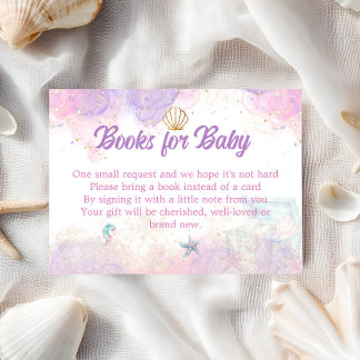 Shimmering Seashell Mermaid Book Request Girl Begleitkarte