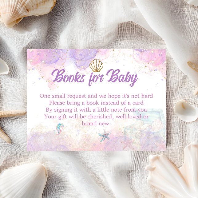 Shimmering Seashell Mermaid Book Request Girl Begleitkarte (Von Creator hochgeladen)
