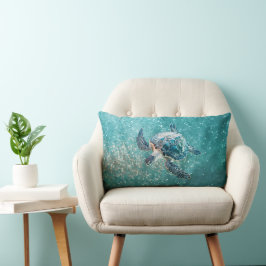 Shimmering Turquoise Sea Turtle | Coastal Lendenkissen