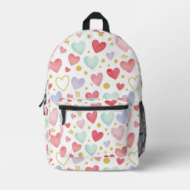 Shimmering Watercolor Sweethearts Bedruckter Rucksack