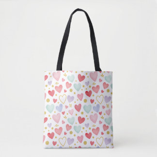Shimmering Watercolor Sweethearts Tasche