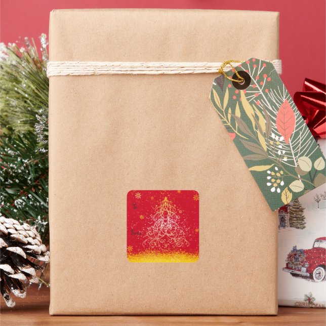 Shimmering Weihnachtsbaum Pkg Stickers (Feiertag)