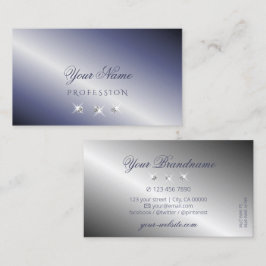 Shimmery Blue Silver Sparkling Diamonds Stilvoll Visitenkarte