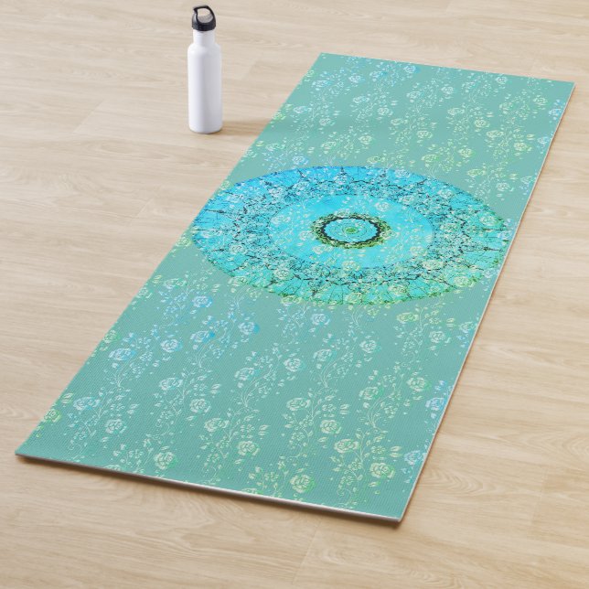 Shimmery Blume Vintag Mandala Yogamatte (Beispiel)
