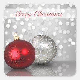 Shimmery Christmas Ornaments - Sticker
