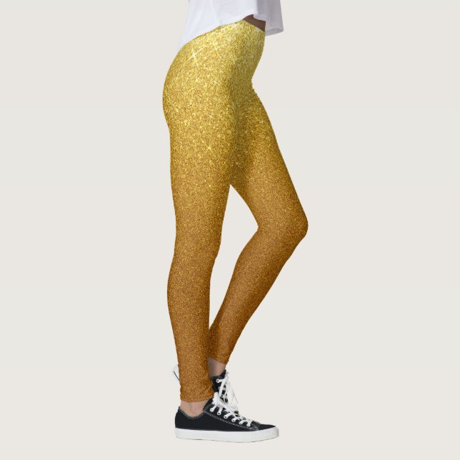 Shimmery Gold Glitzer Leggings (Rechts)
