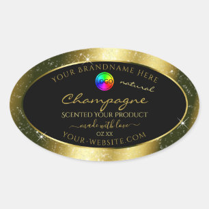Shimmery Gold Parties scintillant Cadre Étiquette