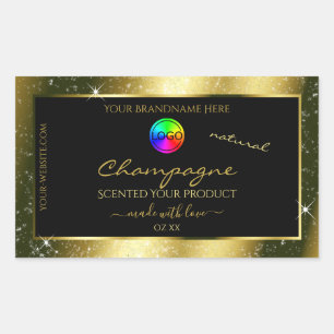 Shimmery Gold Parties scintillant Cadre Étiquette