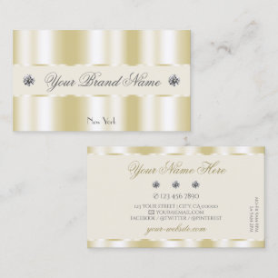 Shimmery Gold Sparkle Diamonds Luxurim Luxe Glam Visitenkarte