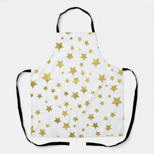 Shimmery Goldstars Golden Star Pattern Schürze
