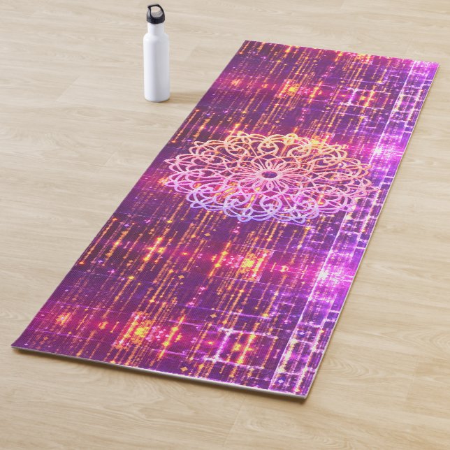 Shimmery Lila und Gold Rosette Yogamatte (Beispiel)