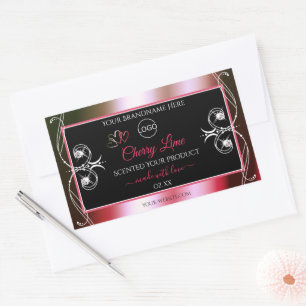 Shimmery Red Green Produit Étiquette Logo Bijoux N