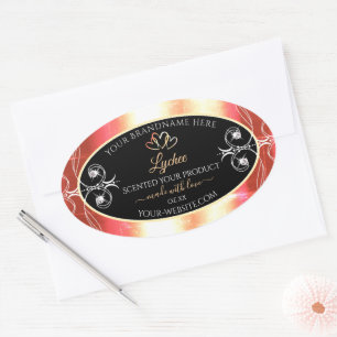 Shimmery Rose Gold Produit Étiquettes Diamants Noi