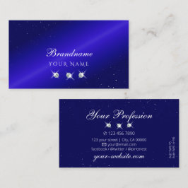 Shimmery Royal Blue Sparkling Diamonds Stilvoll Visitenkarte