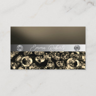 Shimmery Silver Sparkle Glitzer Diamonds Business Visitenkarte