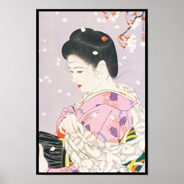 Shimura Tatsumi Fünf Figuren der modernen Schönhei Poster (Vorne)