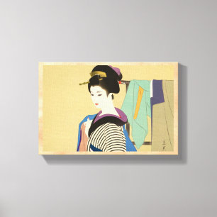 Shimura Tatsumi Zwei Sujets japanischer Frauen Leinwanddruck
