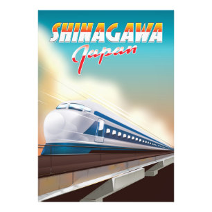 Shinagawa Japan Reiseplakat. Fotodruck