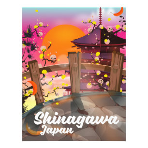 Shinagawa Japanisches Reiseplakat Fotodruck