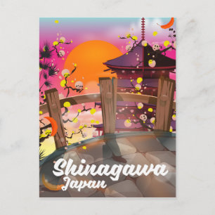Shinagawa Japanisches Reiseplakat Postkarte
