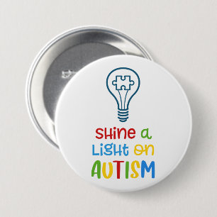Shine a light on Autismus button