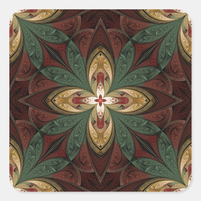 Shine and Rise Quadratischer Aufkleber (Vorderseite)