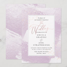 Shine, Blush Lilac Wasserfarbe+Imitate Metallic Einladung