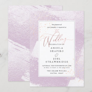 Shine, Blush Lilac Wasserfarbe+Imitate Metallic Einladung