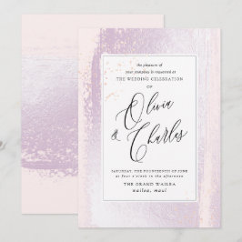 Shine, Blush Lilac Wasserfarbe+Imitate Metallic Einladung