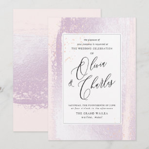 Shine, Blush Lilac Wasserfarbe+Imitate Metallic Einladung