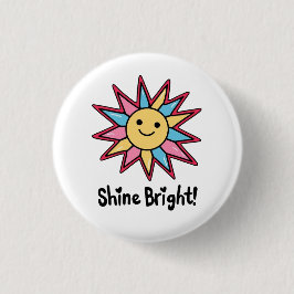 Shine Bright: Ein farbenprächtiges Sonnendesign Button