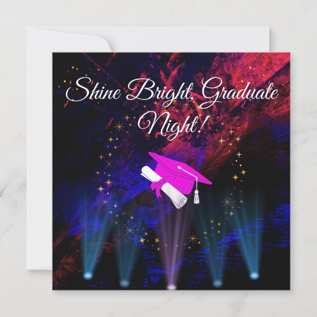 Shine Bright, Graduate Night! Karte (Vorderseite)
