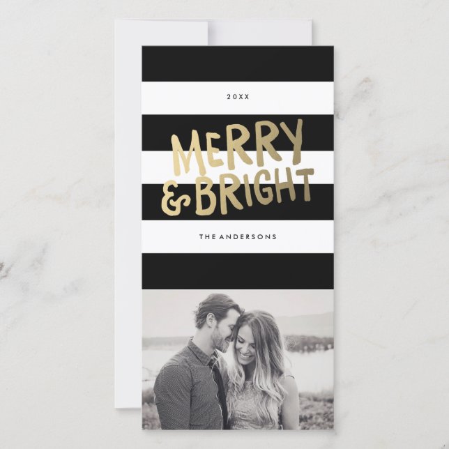 Shine Bright | Holiday Foto Cards Feiertagskarte (Vorderseite)