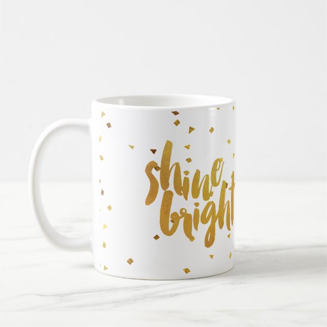 Shine Bright Imitats Gold Letted Kaffeetasse (Links)