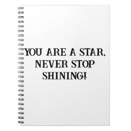 Shine Bright Motivierend Kids Notebook Notizblock