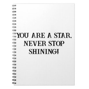 Shine Bright Motivierend Kids Notebook Notizblock