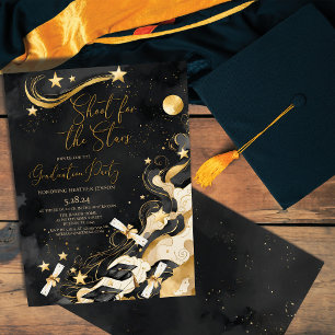 Shine Bright: Shoot for the Stars Graduation Party Einladung