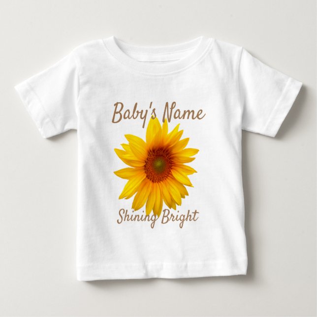 Shine Bright Sunflower Baby T-shirt (Vorderseite)
